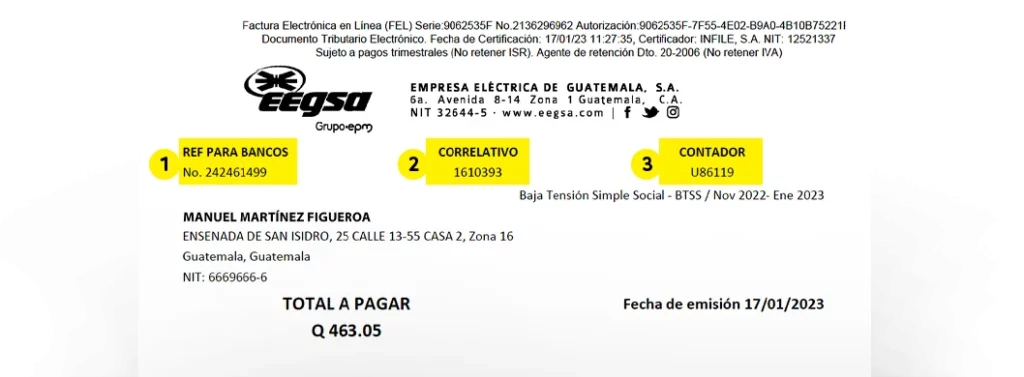 Factura Fcorreo | EEGSA