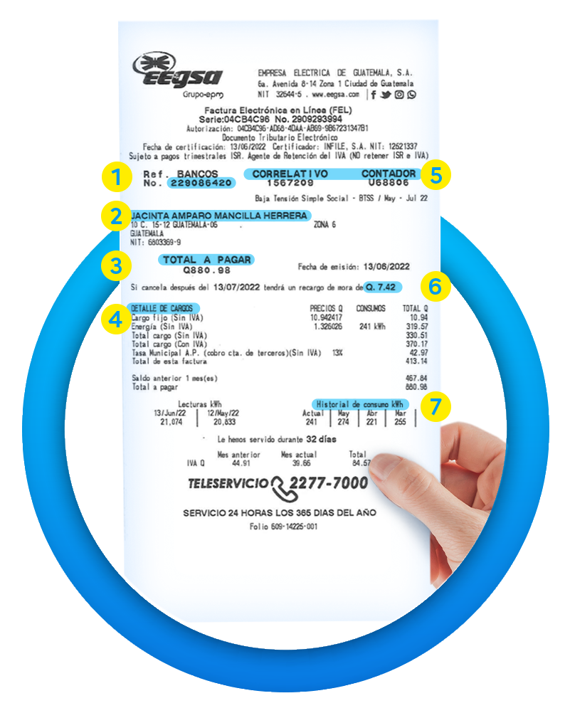 Detalles Factura | EEGSA