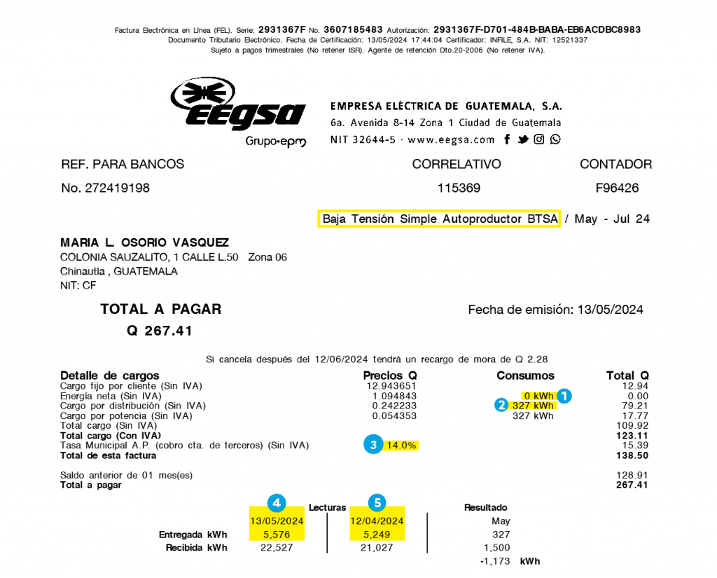 Factura Btsa2025 | EEGSA